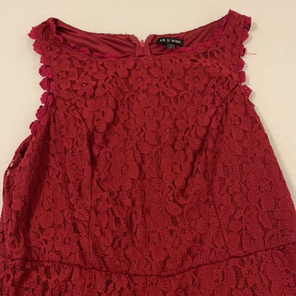 Red Lace Dress - Picture 2 of 5